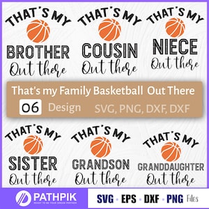 Das ist mein Bruder draußen Basketball, Schwester, Cousin, das ist mein Enkel Basketball Design, Schnittdateien für Ihre Bastelarbeit