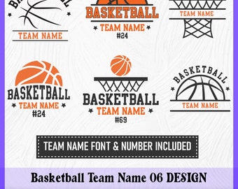 Basketball Team Name SVG, Custom Logo Cut Files