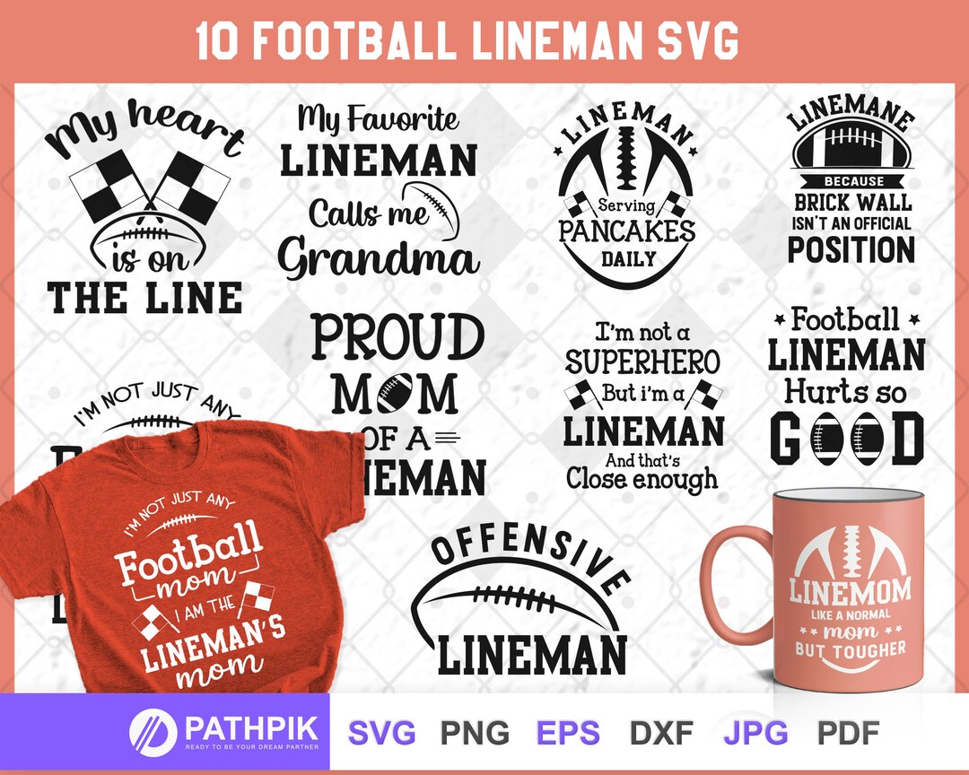 Football Lineman SVG Football SVG Cut Files for Your Etsy