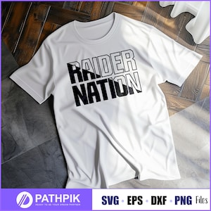 Raider Nation SVG Raiders Maglietta Sublimazione Raiders School Team Spirit Felpa