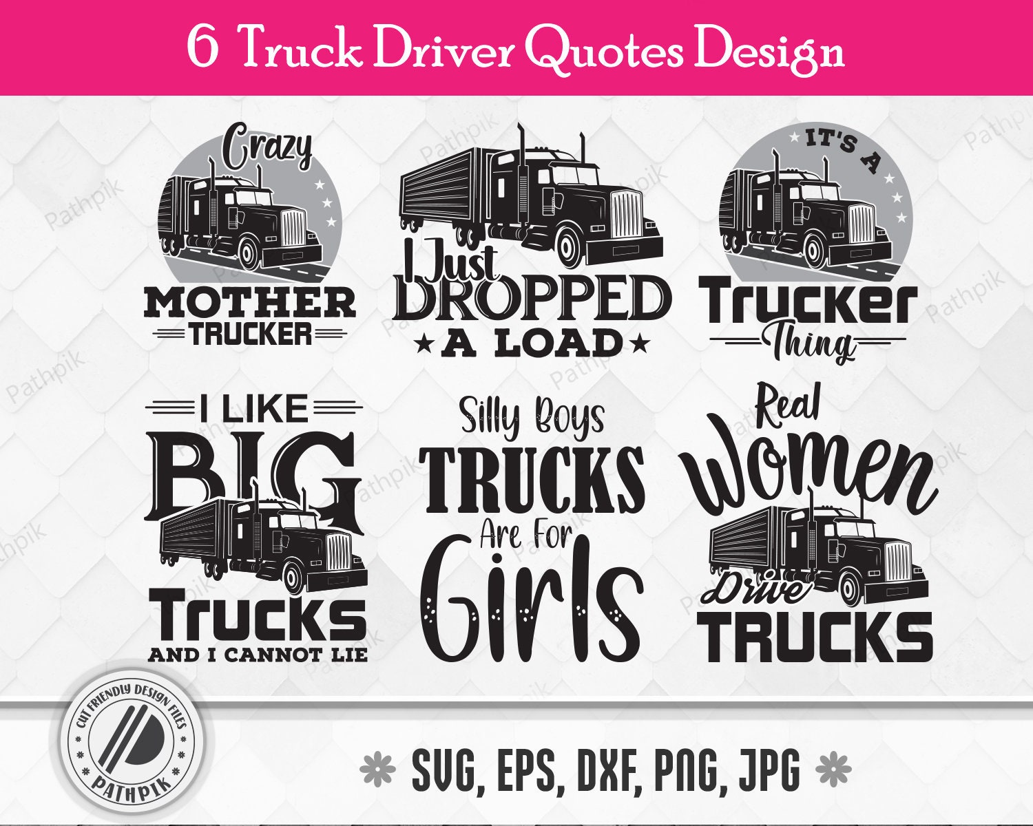 Funny Truck SVG Trucker SVG Cut Files for Your Crafting Work Etsy