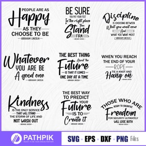 Abraham Lincoln Quotes SVG, Inspirational Cut files for your crafting work