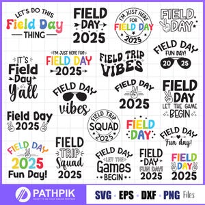 Diseño SVG 20 del Día de Campo 2025, Día de Campo Escolar, Svg de Maestro, Camiseta Divertida de Maestro Png, Camiseta del Día de Campo, Paquete SVG del Día de Campo 2025,