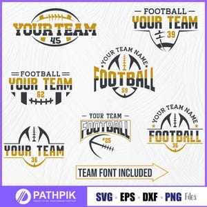 Football Team Shirt Design, Football SVG diy Sports Quote  Football Custome Team Cricut Silhouette Digital Cut File