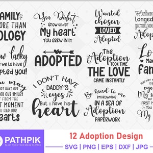 Adoption SVG, Cut Dateien für deine Bastelarbeit