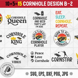 Cornhole SVG, Corn Hole Game Svg, Designs SVG para Cornhole Player, Cornhole Sublimation, Arquivos de corte para seu trabalho de artesanato
