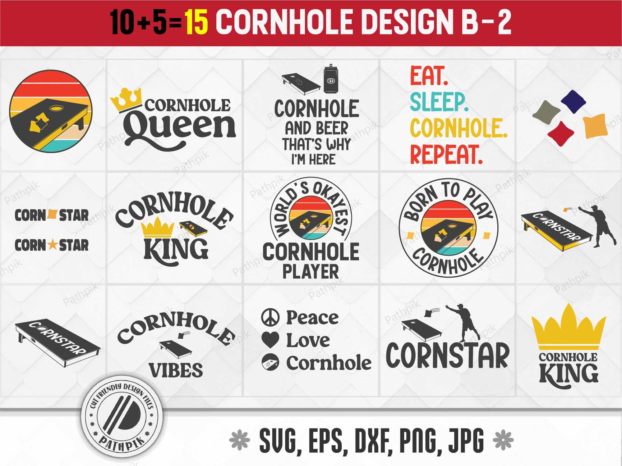 Cornhole  SVG, Corn Hole Game Svg, Svg Designs for Cornhole Player, Cornhole Sublimation, Cut files for your crafting work
