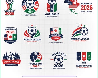World Cup 2026 SVG Bundle Soccer USA Canada Mexico Cricut Files