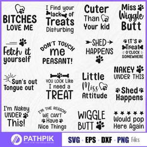 Dog Bandana Quotes SVG Bundle, Dog Life Design (Digital Files)