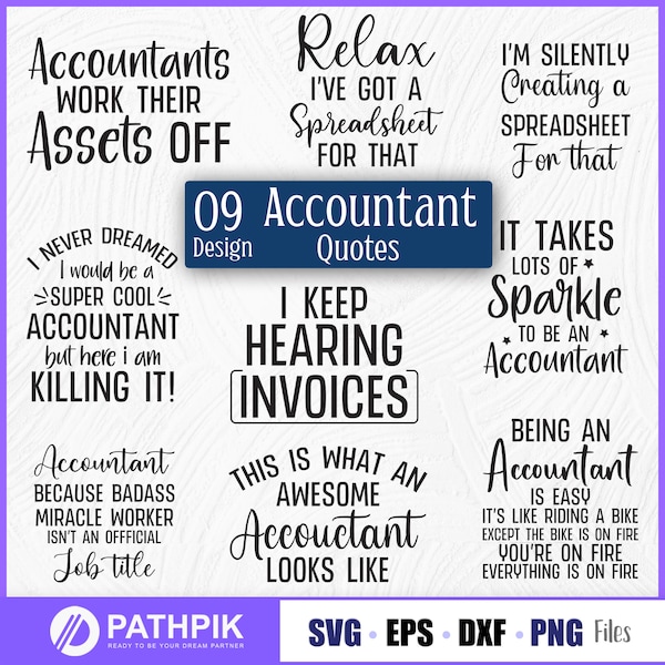 Accountant Quotes SVG Desogn, Accountant Bundel SVG, Accountant cadeau SVG, Grappige Accountant SVG, Accountant shirt ontwerpen SVG,