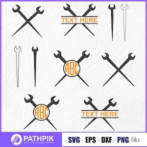 Spud Wrench SVG 10 Design, Ironworker SVG, Iron Worker svg Cameo, Silhouette,