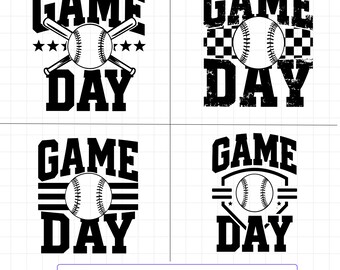 Baseball Game Day SVG Bundle, Baseball Game Day SVG PNG, Sports Cricut Sublimation Shirt Files