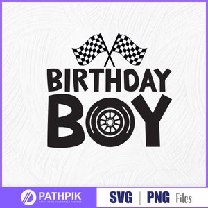 Auto verjaardag jongen Svg Design auto's thema verjaardag raceauto verjaardag Svg feestjongen auto geblokte vlag svg kinderen knippen diy opstrijkbare shirt Cricut