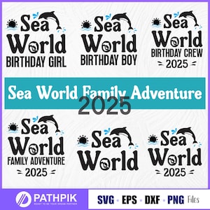 Aventura familiar en Sea World 2025 Svg, regalo de cumpleaños de Sea World Svg, camiseta de Sea World, Svg, vacaciones familiares Svg, cumpleañera de Sea World