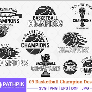Basketball Champions SVG, Schnittdateien für deine Bastelarbeit
