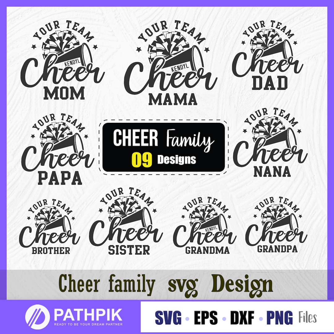 Cheer Family Bundle Svg Design, Cheerleader Bundle, Cheer Mom T Shirt
