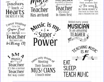 Music Teacher Svg, Music SVG, Music lover, Music Teacher Gift T Shirt design and Cut Files for Crafters
