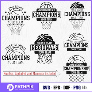 Basketball-Team-Konferenz, Basketball SVG, Basketball-Champions SVG, Schnittdateien für Ihre Bastelarbeit