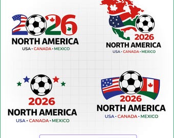 World Cup 2026 North America SVG Soccer USA Canada Mexico Cricut