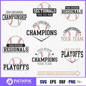 Conferência de times de beisebol Svg, SVG de beisebol, SVG de campeões de beisebol, SVG de playoffs de campeões de times de beisebol Arquivos cortados para seu trabalho de artesanato