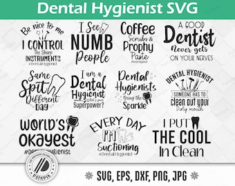 Tandhygienist SVG, Tandläkare SVG Klippfiler för ditt hantverksarbete