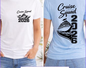 Cruise Squad 2026 SVG PNG, Family Vacation Trip Design
