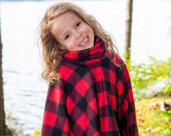 Children's fleece poncho