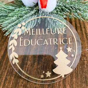Personalized Christmas bauble for educator