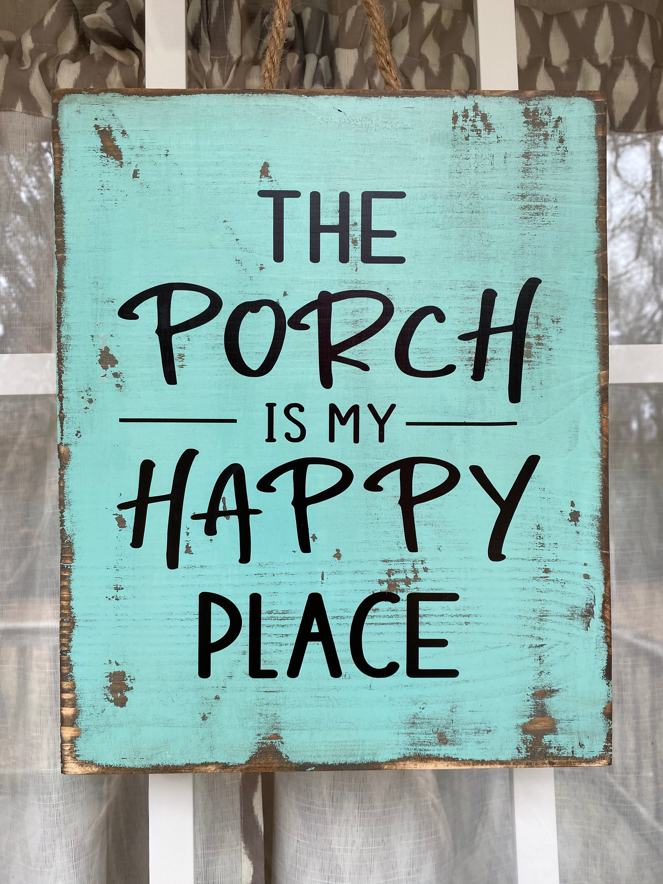 Porch Sign The Porch is my Happy Place Outdoor Sign Porch Etsy