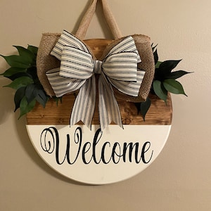 Front Door Hanger, Welcome Door Hanger, Front Door Wreath, Housewarming Gift, Front Porch Sign,