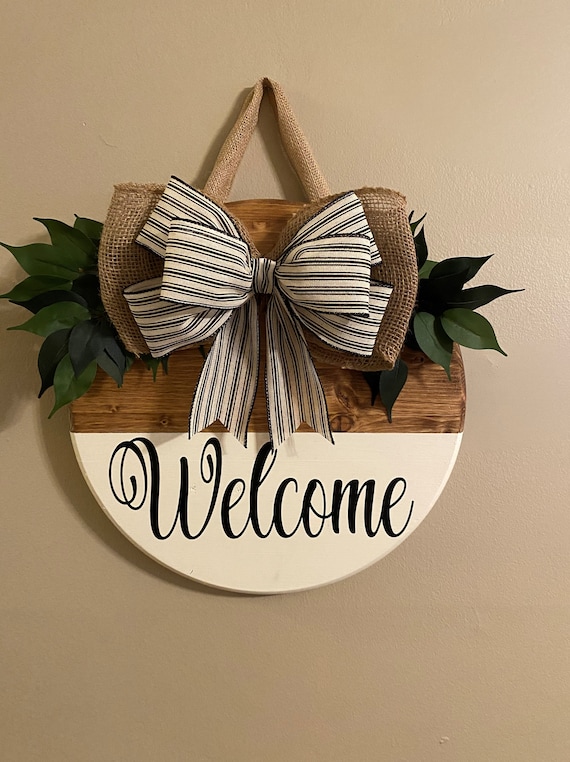Front Door Hanger, Welcome Door Hanger, Front Door Wreath, Housewarming Gift, Front Porch Sign,