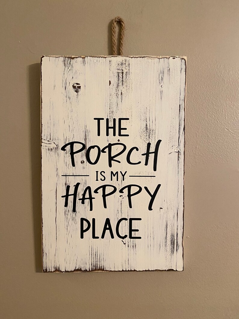 The Porch is My Happy Place Sign Porch Sign Porch Etsy