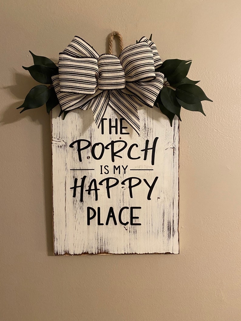 The Porch is My Happy Place Sign Porch Sign Porch Etsy