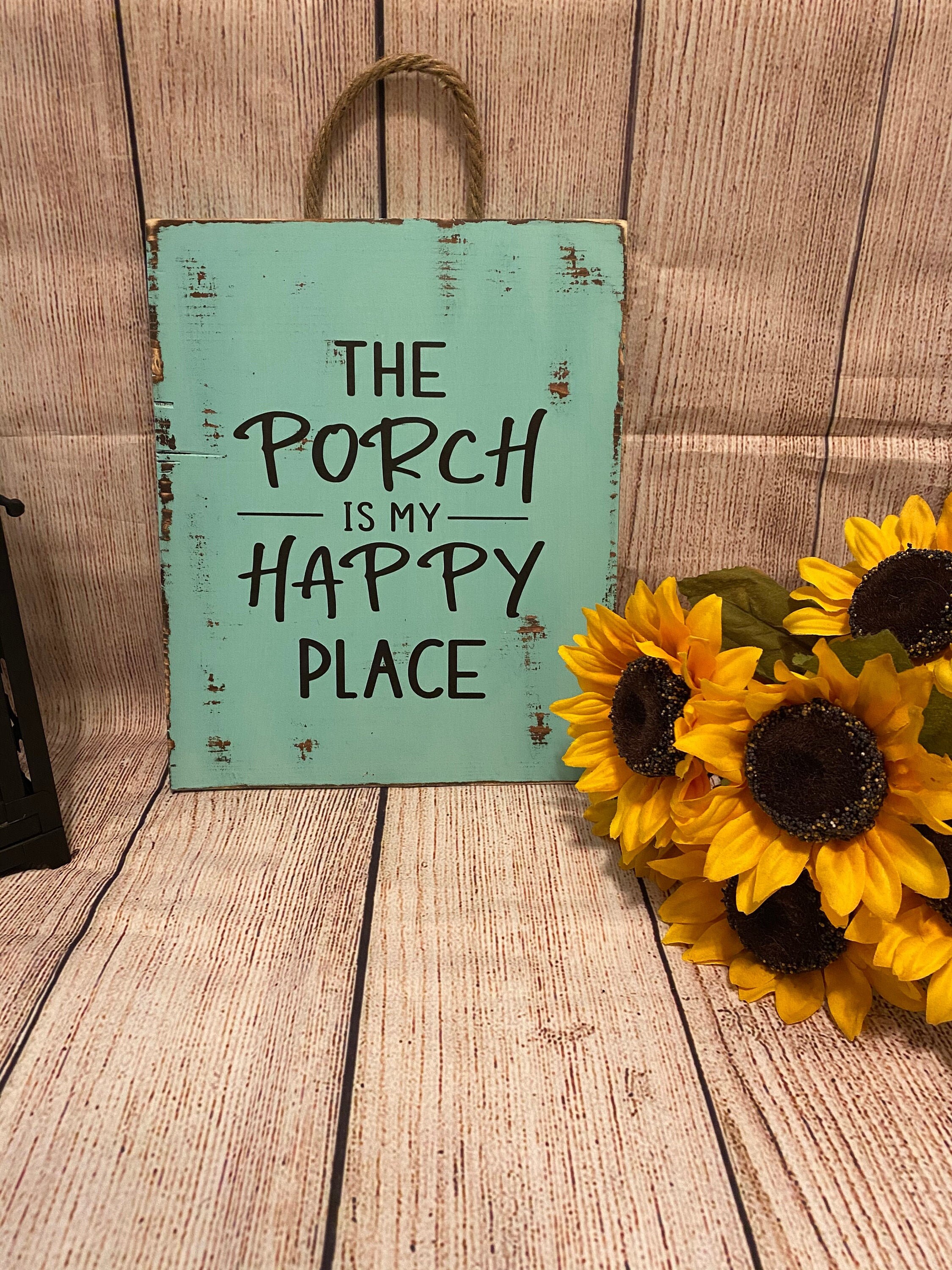 Porch Sign The Porch is my Happy Place Outdoor Sign Porch Etsy