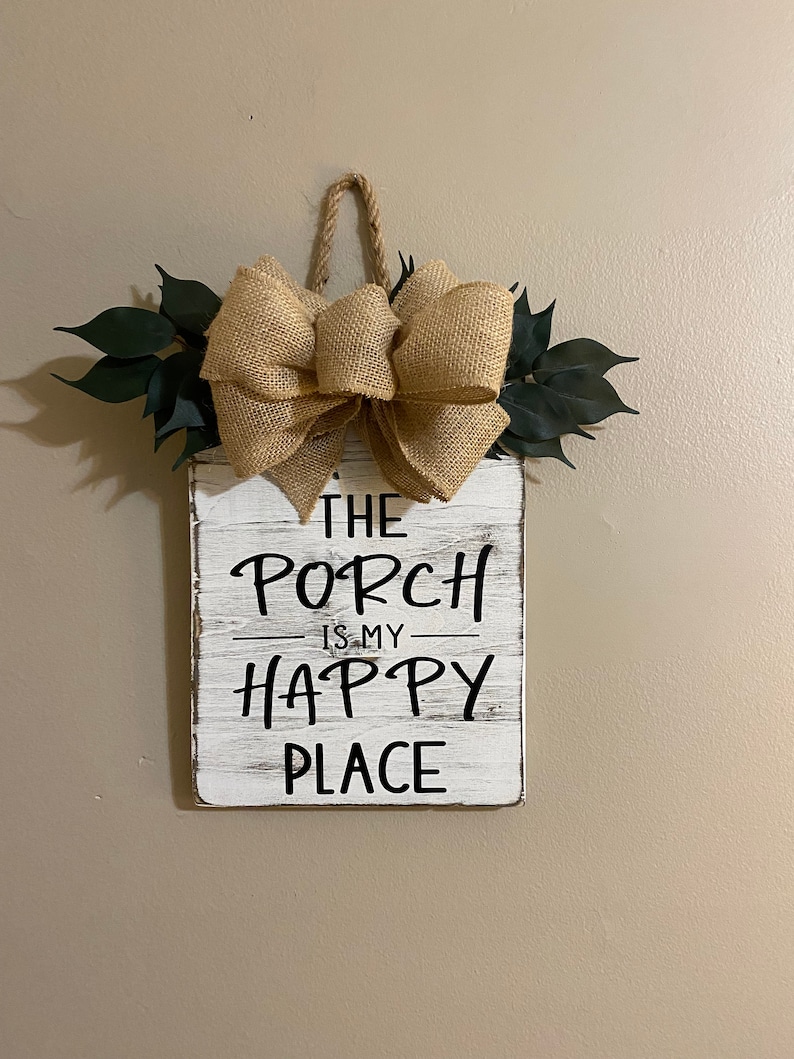 The Porch is My Happy Place Sign Porch Sign Porch Etsy