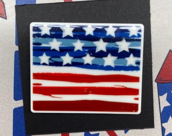 PatsyPutty Abstract American Flag Planar Resin Cover Minder Needle Minder