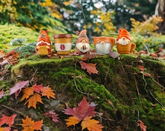 PatsyPutty Fall Coffee & Gnome Cover Minder Needle Minder