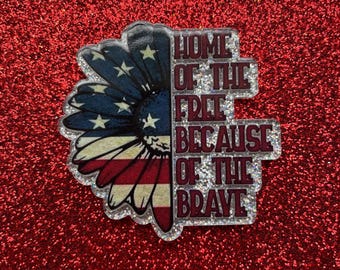 PatsyPutty XL Home of the Free… Glitter Resin Cover Minder Needle Minder