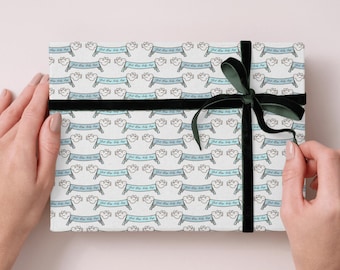 God Bless Baby Boys Wrapping Paper – Baptism Gift, New Baby