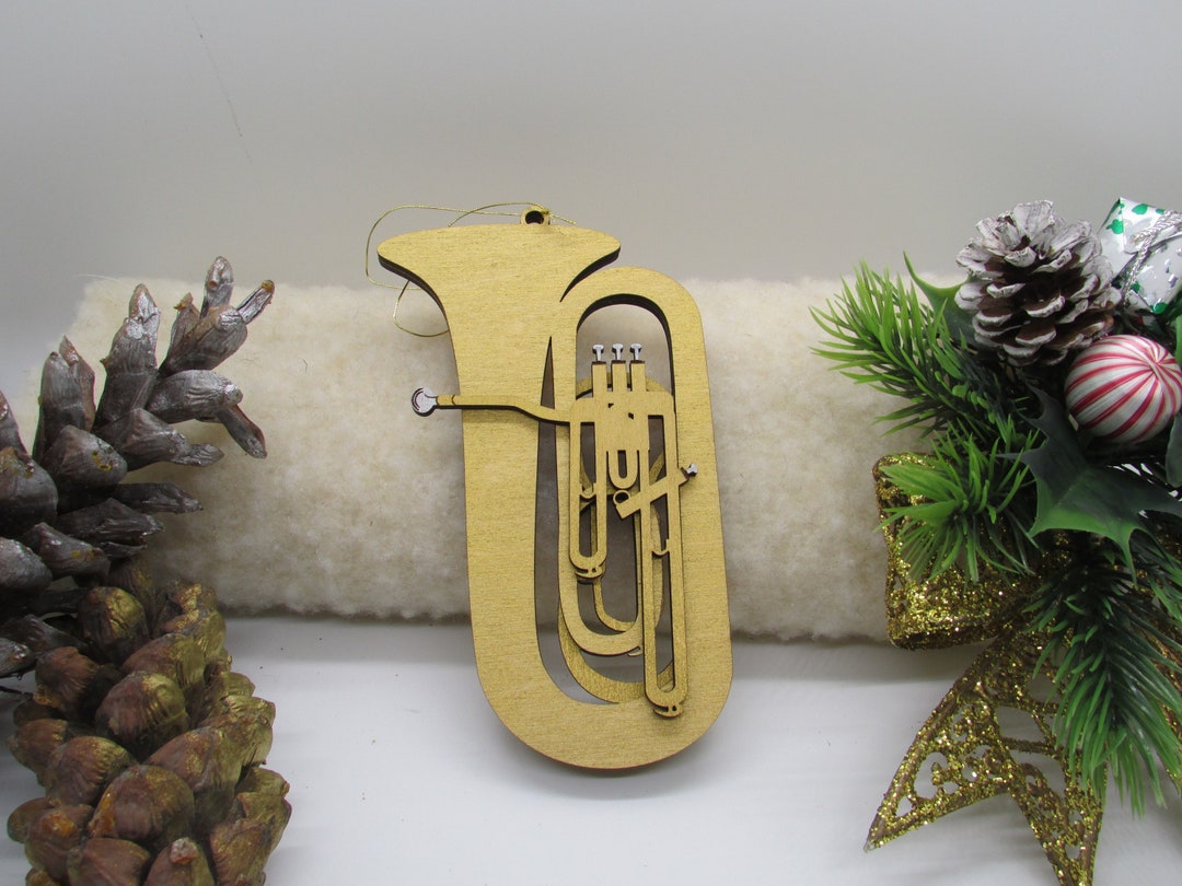 Tuba Christmas Ornament Musical Instrument Ornament Laser Etsy