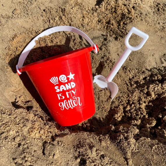 Sand bucket party favor sand is my glitter beach toy beach Etsy