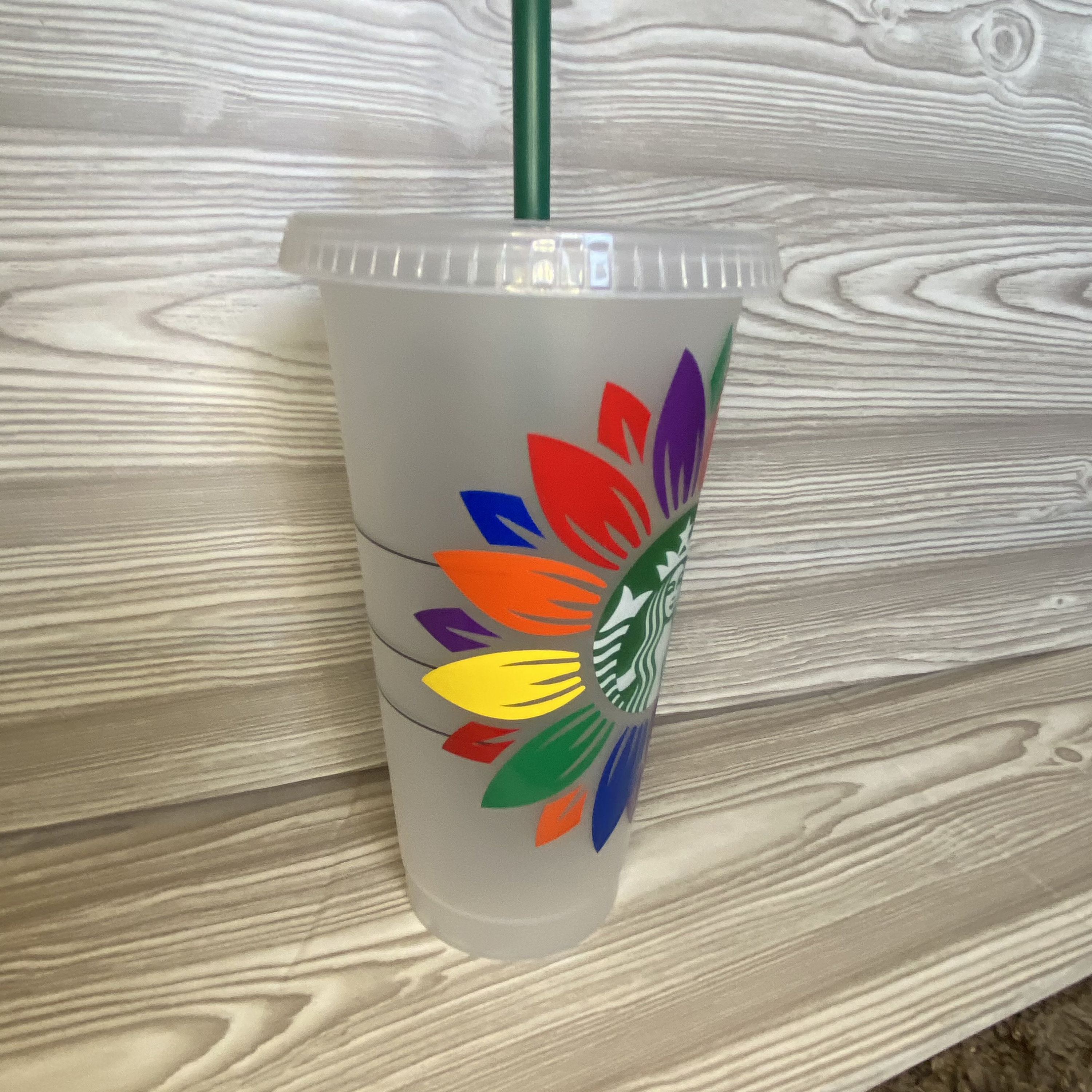 LGBTQ Starbucks Tumbler Pride Cup Gay Pride Rainbow 24 Oz Etsy