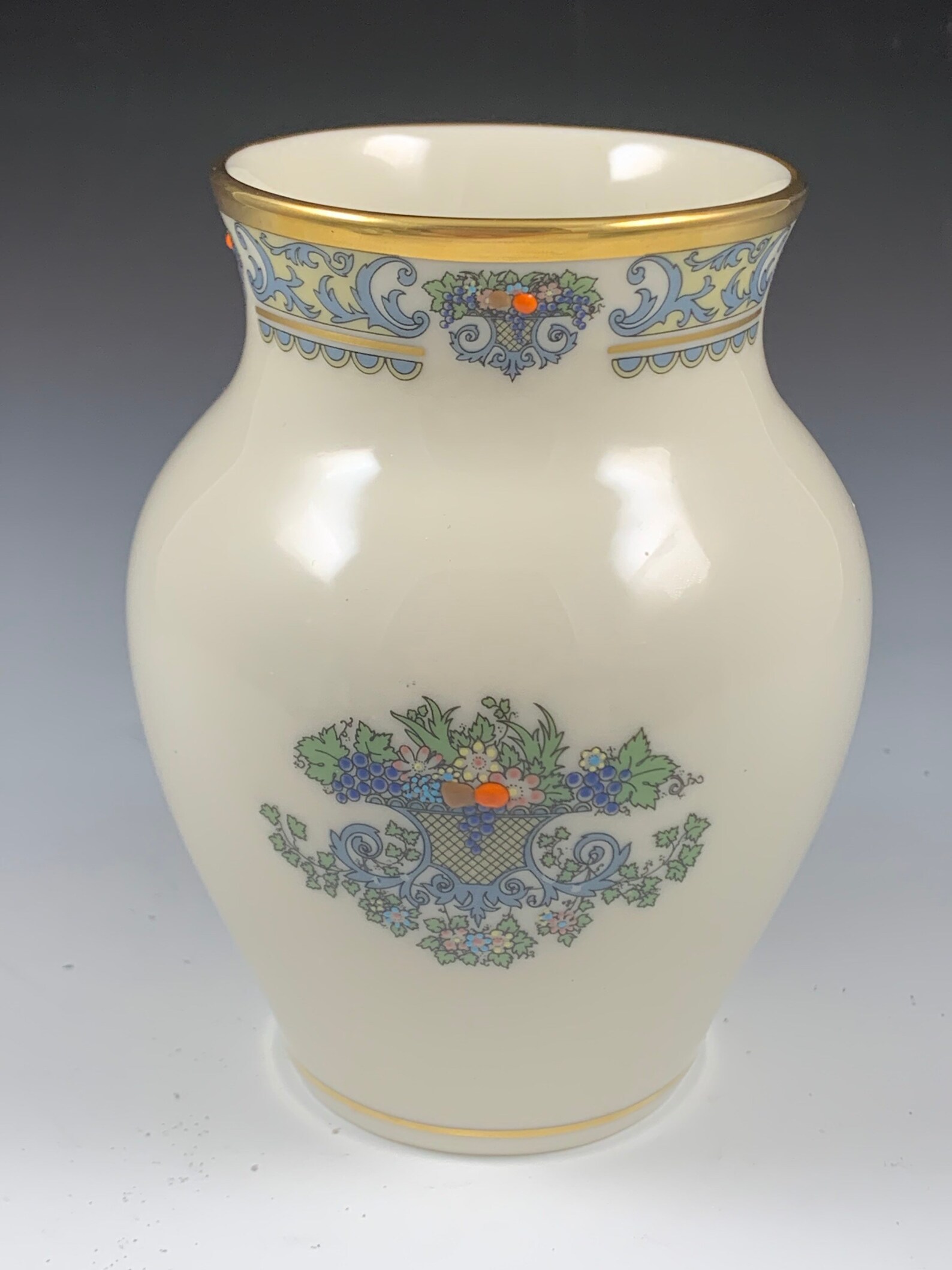 Lenox Autumn Vase with gold rim. Etsy