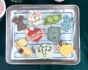 NICU Nurse Sugar Cookies: OBGYN Midwife Thank You Favors (1 Dozen)