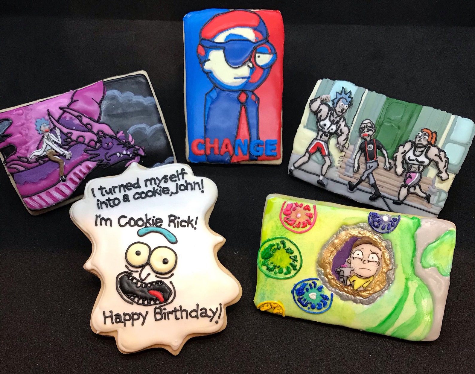 Rick and Morty cookie collection Etsy