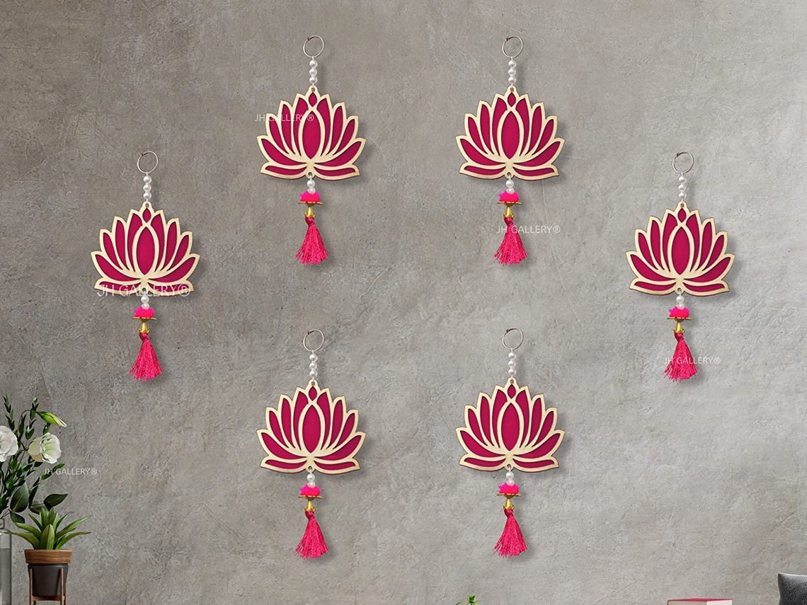 Lotus Hangings for Decoration/ Floral Wall Hangings for Temple Etsy