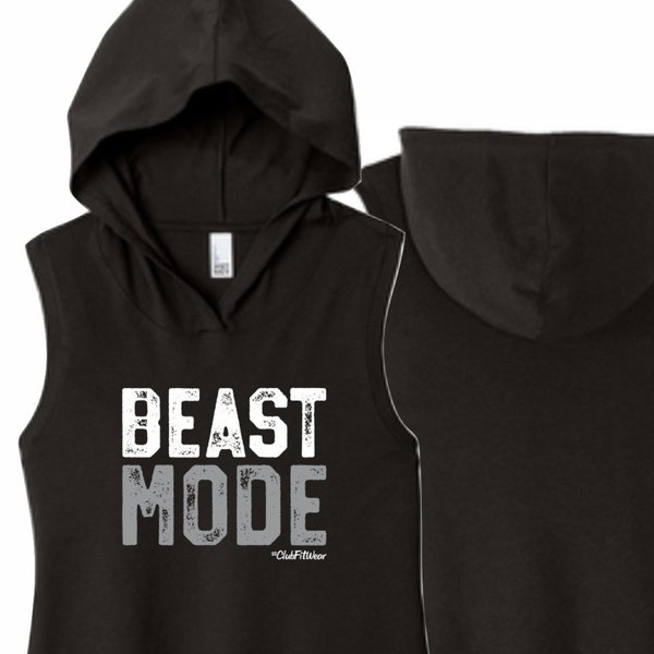 Beast Mode Sleeveless Hoodie, ClubFitWear, ClubFitWear Sleeveless Hoodie, CFW (2C32) DT1375