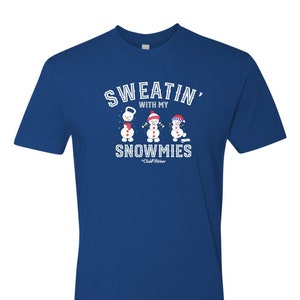 Sweatin with my Snowmies Unisex Workout Tee, ClubFitwear, Tshirt (2c74)