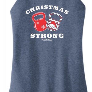 Christmas Strong - High Neck Rocker Tank - ClubFitWear