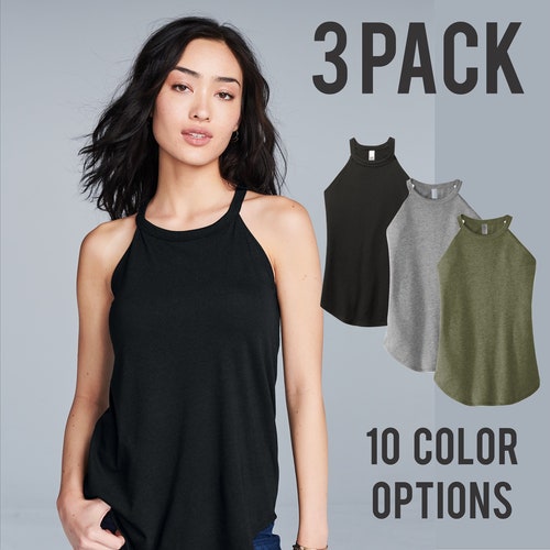 3 Pack of Womens Rocker Tanks, Best Tank Ever, XS-4X, Super Comfy Soft, Tank Top, Your Favorite Tank plain, Non Decorated, DIY
